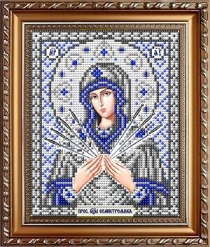 ИС-5040 Пресвятая Богородица Семистрельная в серебре